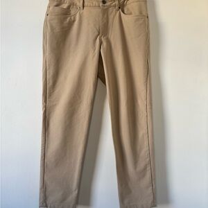 Lululemon Pants Mens 36x30 Tan ABC Classic Fit 5 Pocket Utilitech Stretch Chino